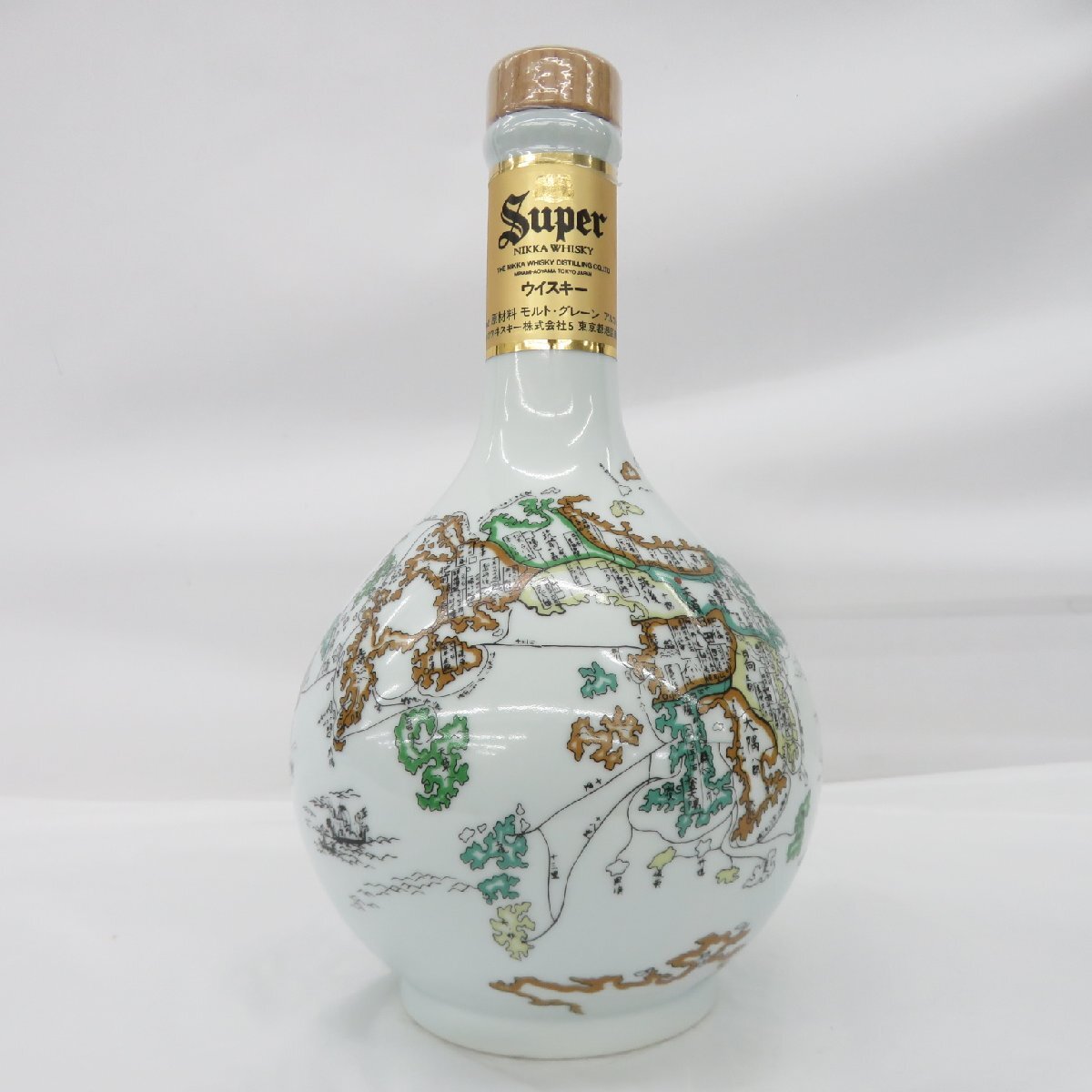 【未開栓】NIKKA スーパーニッカ 有田焼 九州古地図ボトル ウイスキー 600ml 43％ 1048g 11692976 1018