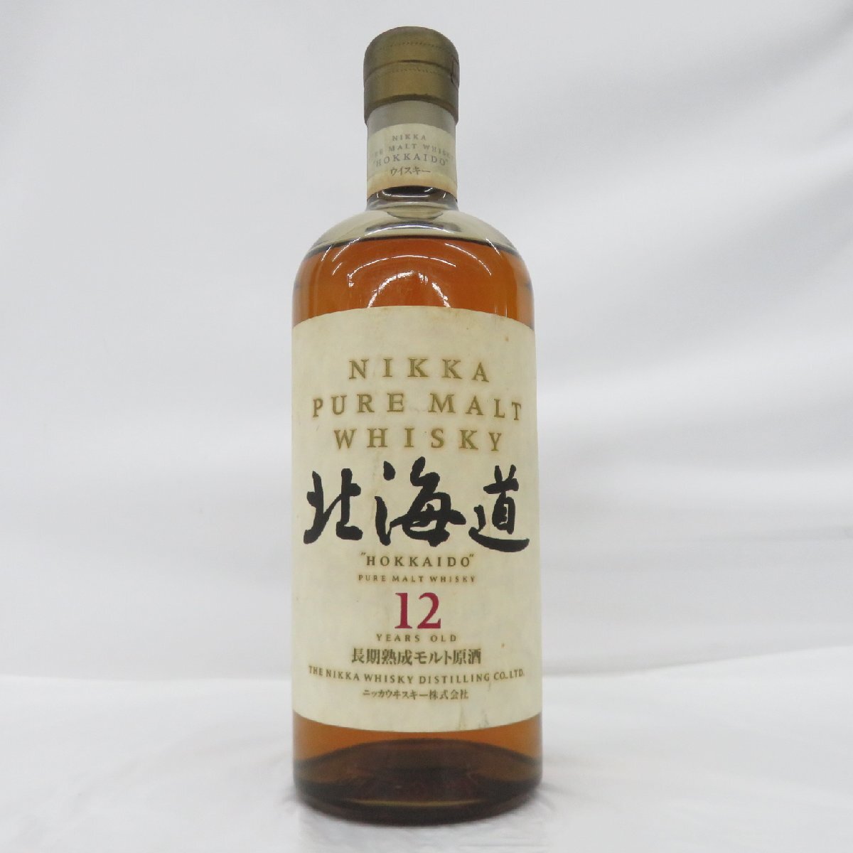【未開栓】NIKKA ニッカ ピュアモルト 北海道 12年 長期熟成モルト原酒 ウイスキー 750ml 43％ ※目減り有 11694438 1018