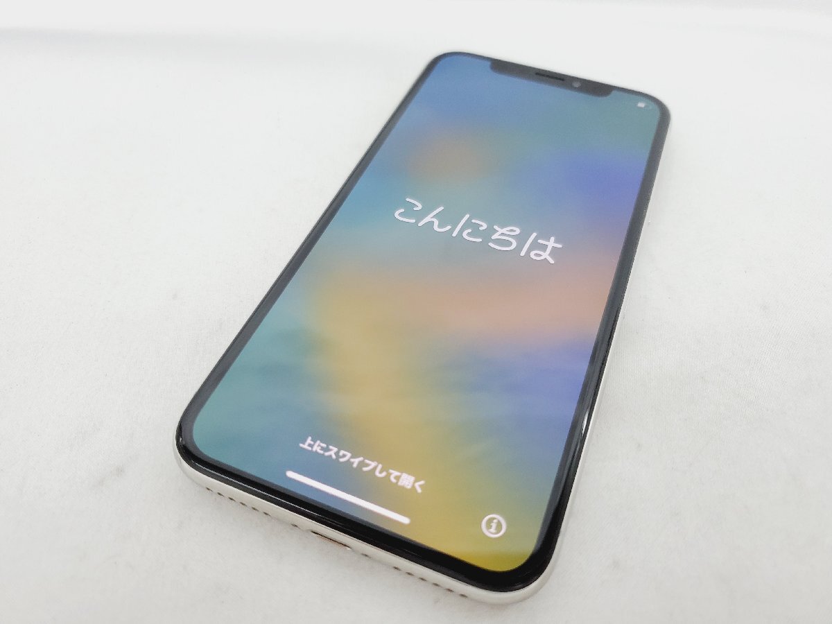 【中古品】docomo ドコモ スマートフォン Apple iPhone X 64GB MQAY2J/A シルバー 判定○ ※SIMロック解除済み 11677574 1009
