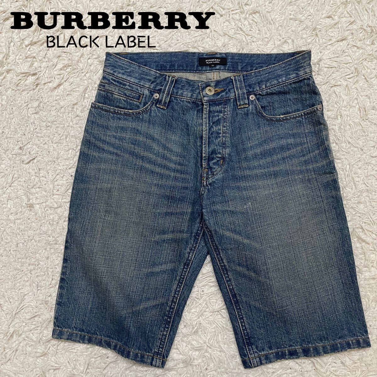 BURBERRY BLACK LABEL バーバリー　ブラックレーベル　メンズ　デニム　ショートパンツ　ハーフパンツ【70】綿100% 送料無料　匿名配送