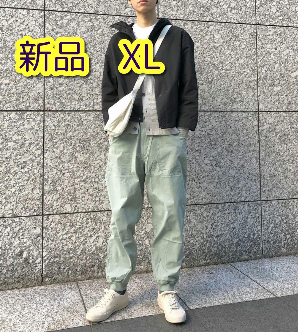 新品　ストレッチイージージョガーパンツ　緑　XL
