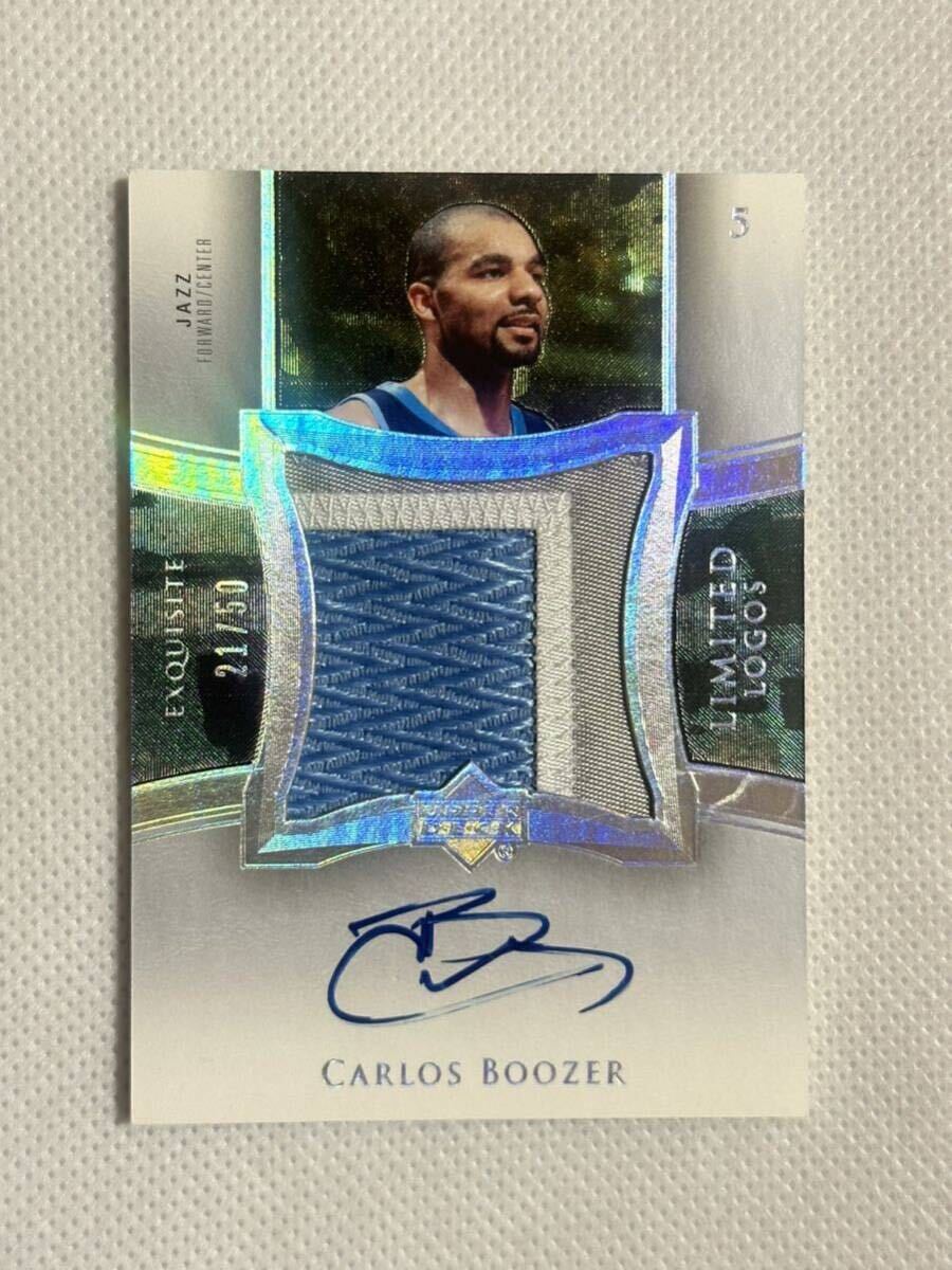 04 05 upperdeck exquisite limted logos carlos boozer patch auto /50 nba カード 