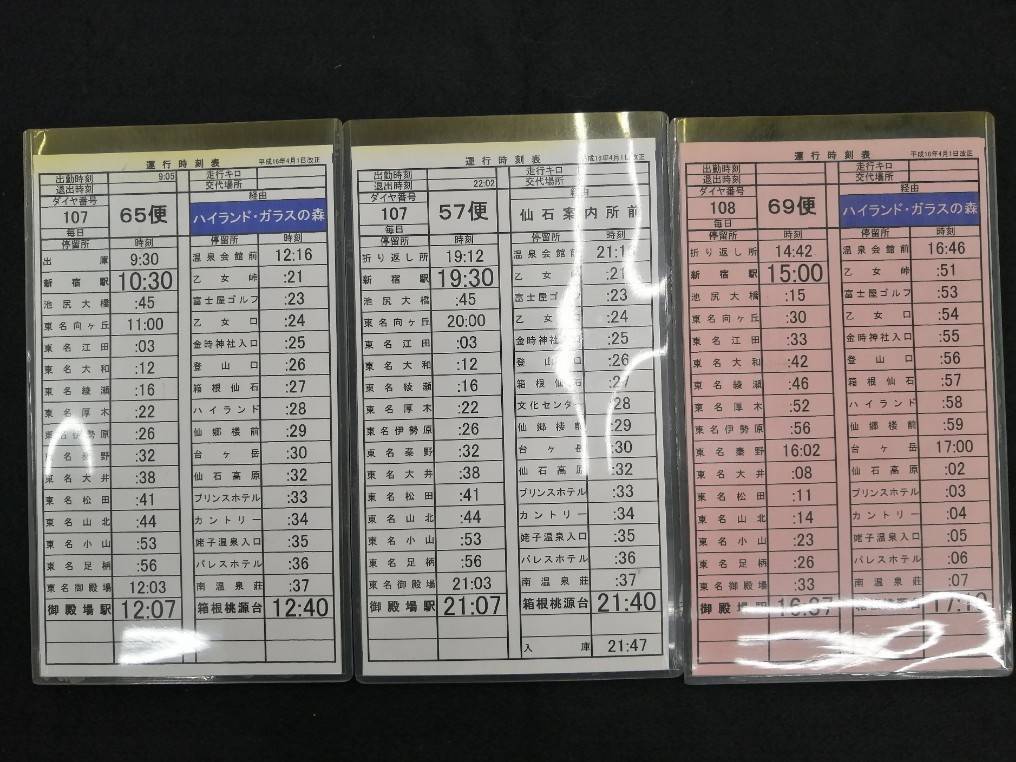 バス運転手仕業(yè)票