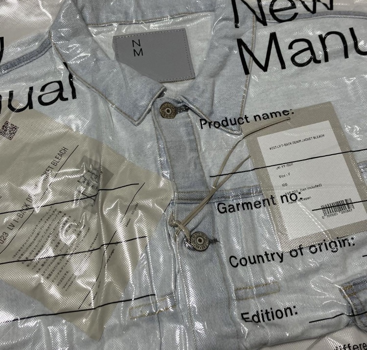 New Manual #023 LV T-BACK DENIM JACKET BLEACH ニューマュアル New Manual #023 LV T-BACK DENIM JACKET BLEACH ニューマュアル