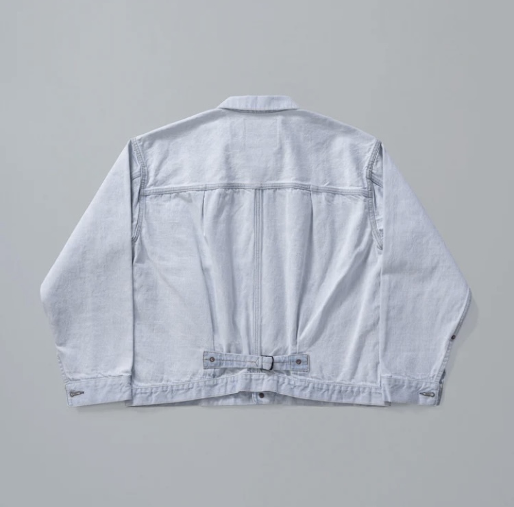 New Manual #023 LV T-BACK DENIM JACKET BLEACH ニューマュアル New Manual #023 LV T-BACK DENIM JACKET BLEACH ニューマュアル