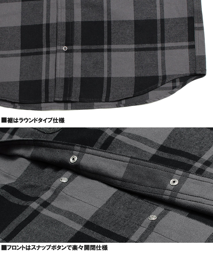 【新品】 4L ネイビー ジェニュイン ディッキーズ GENUINE DICKIES ネルシャツ メンズ 大きいサイズ 起毛素材 長袖 チェックシャツ