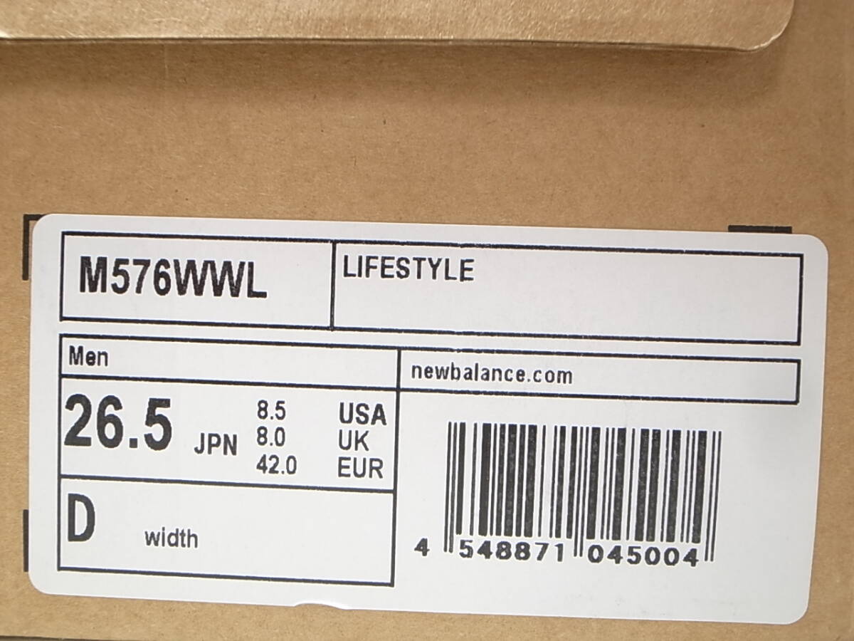 NEW BALANCE UK製 M576WWL 26 5cm US8 5新品オールレザー白 NEW BALANCE UK製 M576WWL 26 5cm US8 5新品オールレザー白