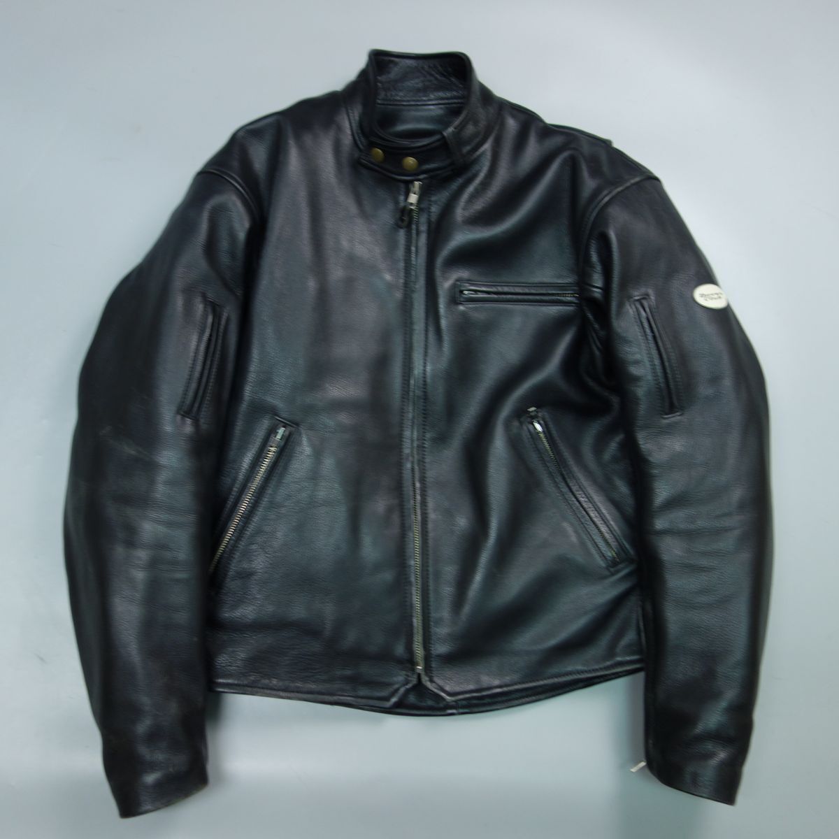 DOVER CLUB ドーバークラブ ライナー付 ライダースジャケット プロテクター付 黒 メンズ L バイクウェア
