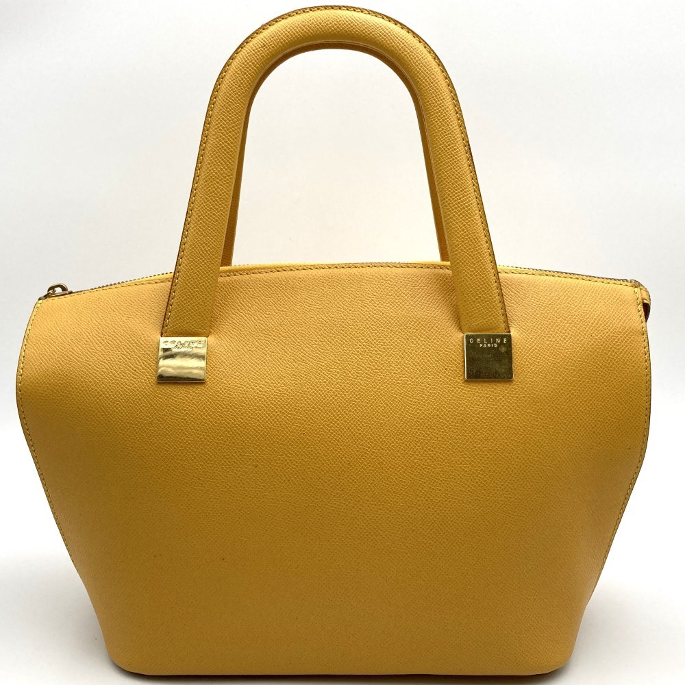 10％OFF!!!セール【6/11まで】CELINE セリーヌ MC97 2 ハンドバッグ 2WAY ショルダーバッグ イエロー 黃色 レザー