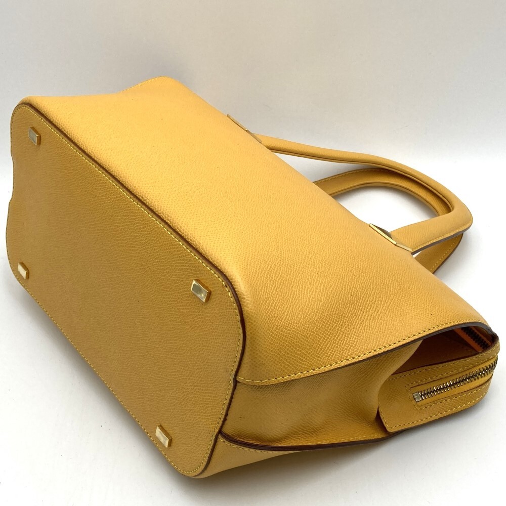 10％OFF!!!セール【6/11まで】CELINE セリーヌ MC97 2 ハンドバッグ 2WAY ショルダーバッグ イエロー 黃色 レザー