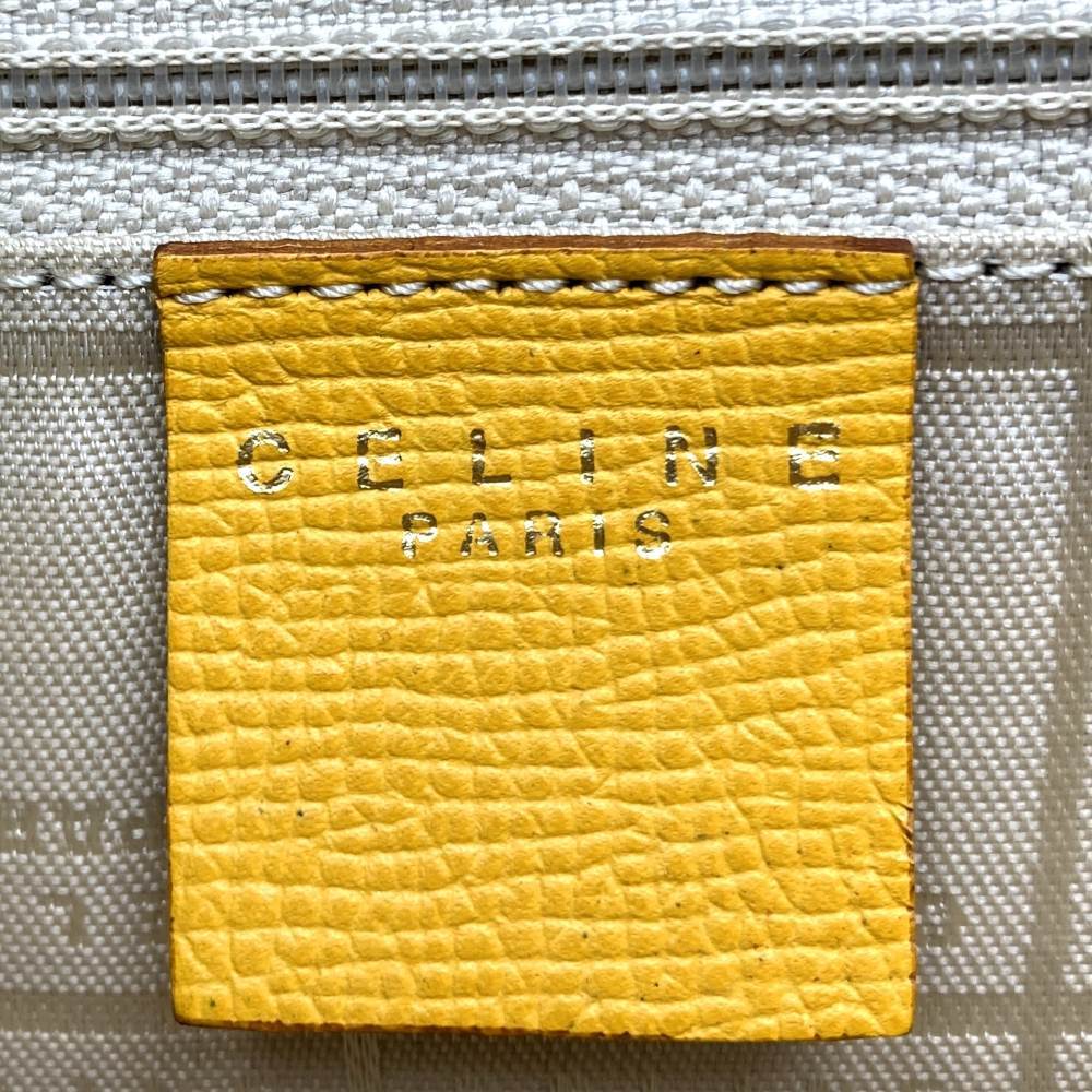 10％OFF!!!セール【6/11まで】CELINE セリーヌ MC97 2 ハンドバッグ 2WAY ショルダーバッグ イエロー 黃色 レザー