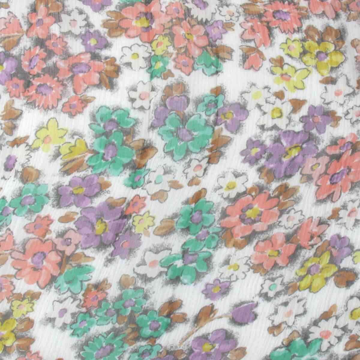 美品『USED』 COACH コーチ デニム/花柄スカート スカート マルチカラー シルク/ポリエステル /コットン