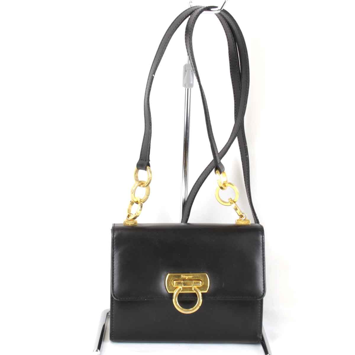 USED』 Salvatore Ferragamo フェラガモ ガンチーニ ショルダー USED』 Salvatore Ferragamo フェラガモ ガンチーニ ショルダー