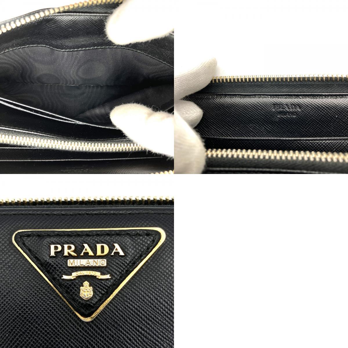 PRADA プラダ 長財布 ラウンドファスナー サフィアーノ レザー PRADA プラダ 長財布 ラウンドファスナー サフィアーノ レザー