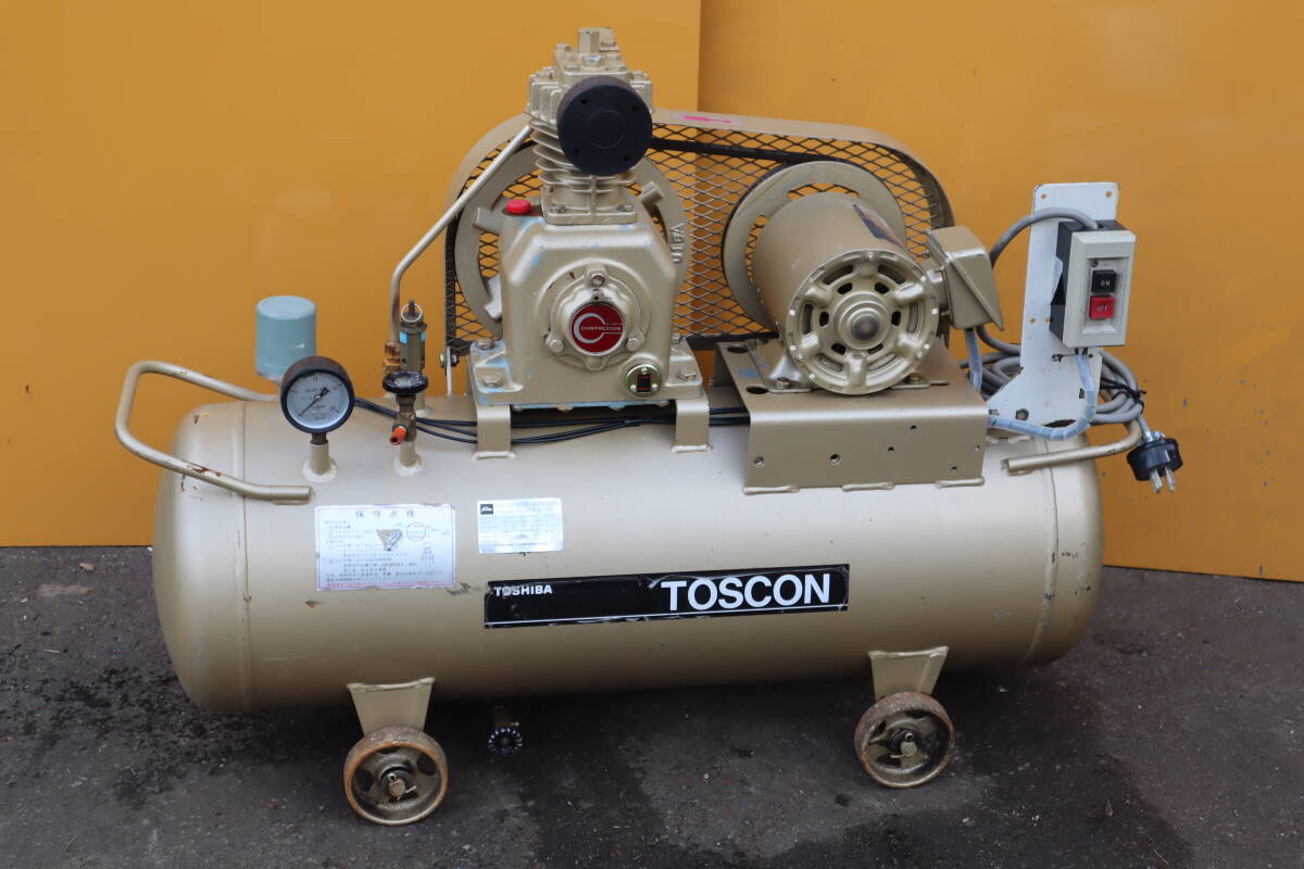 東芝エアーコンプレッサー　GP5-7T9　 0.75ｋｗ（1馬力）　三相200V　動作確認済　即決価格