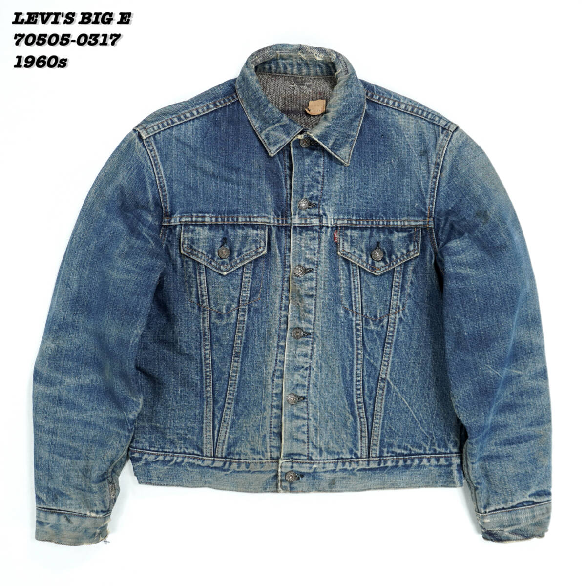 LEVI'S 70505-0317 BIGE DENIM JACKET 1960s JA24081 Vintage LEVI'S 70505-0317 BIGE DENIM JACKET 1960s JA24081 Vintage