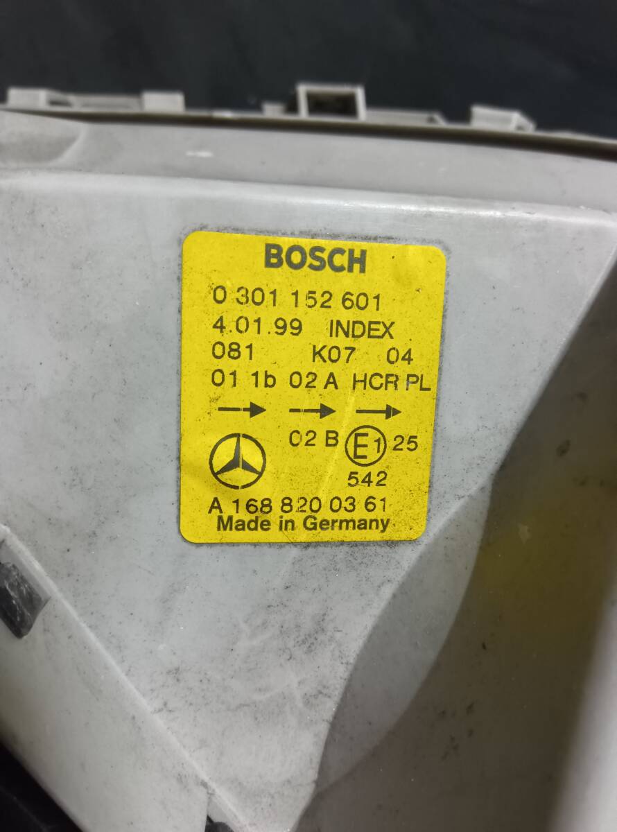 4125 W168 Aクラス A160 メルセデスベンツ ハロゲンヘッドライト左右セット 中古美品 高品質クリアー塗装仕上げ A1688200361 0301152601_画像10
