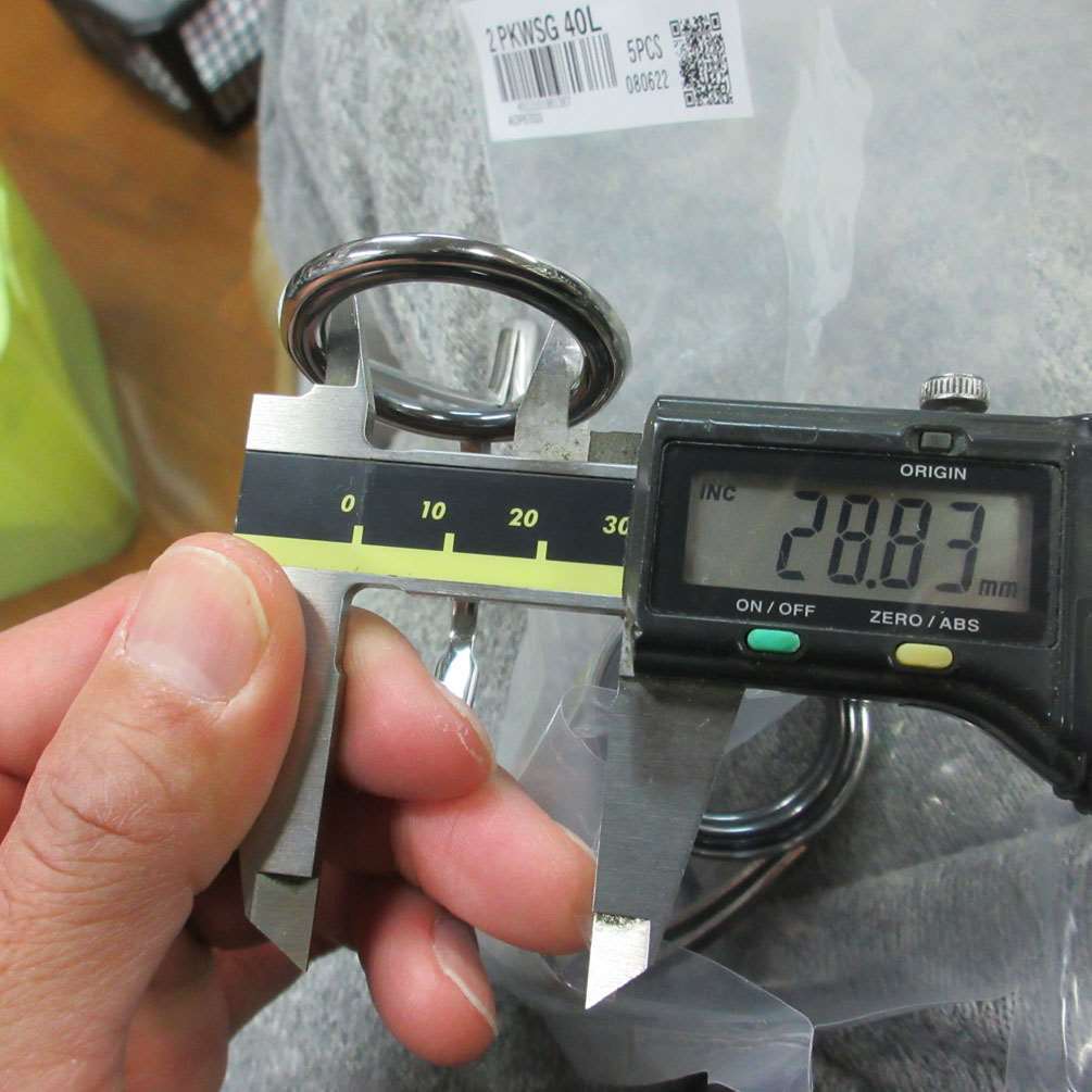 1個 ガイド フジ P-KWSG-40L ダブルフット PE糸がらみ軽減 ロッドビルディング SICステン 雷魚 バス_画像4