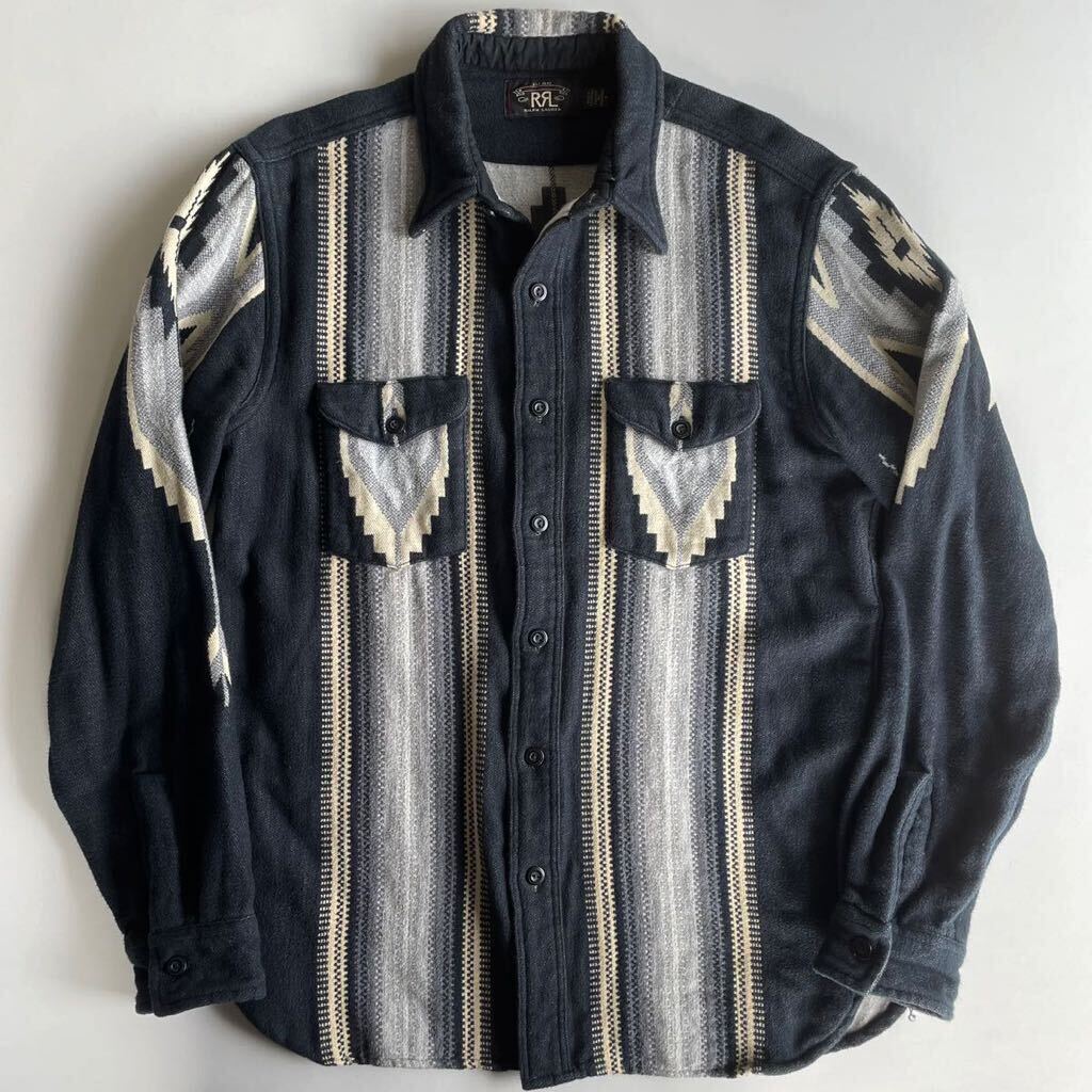 傑作】RRL “Black Jacquard Over Shirt” M ブラック 黒 傑作】RRL “Black Jacquard Over Shirt” M ブラック 黒