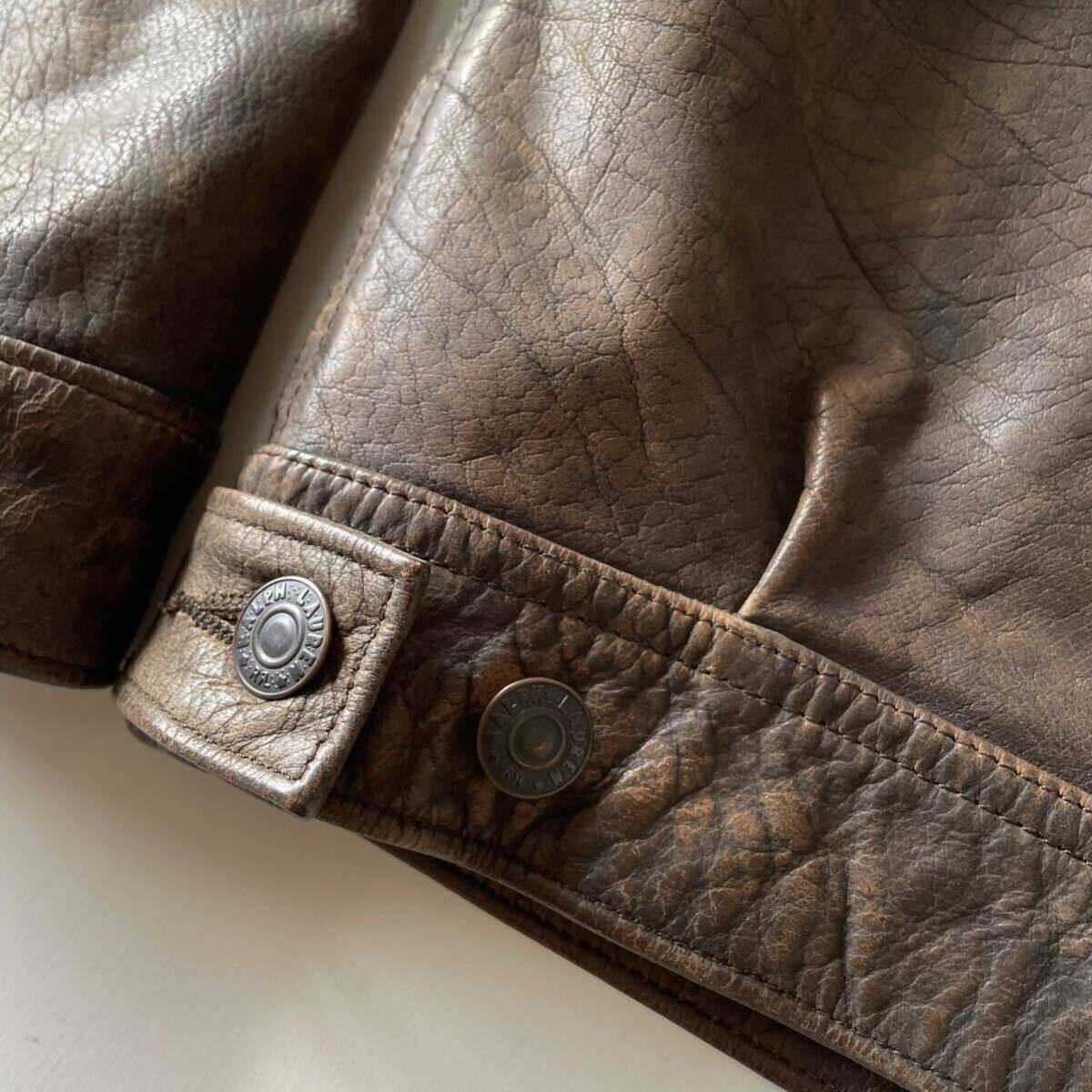 RRL “Leather Trucker Jacket” M レザー デニム トラッカー RRL “Leather Trucker Jacket” M レザー デニム トラッカー