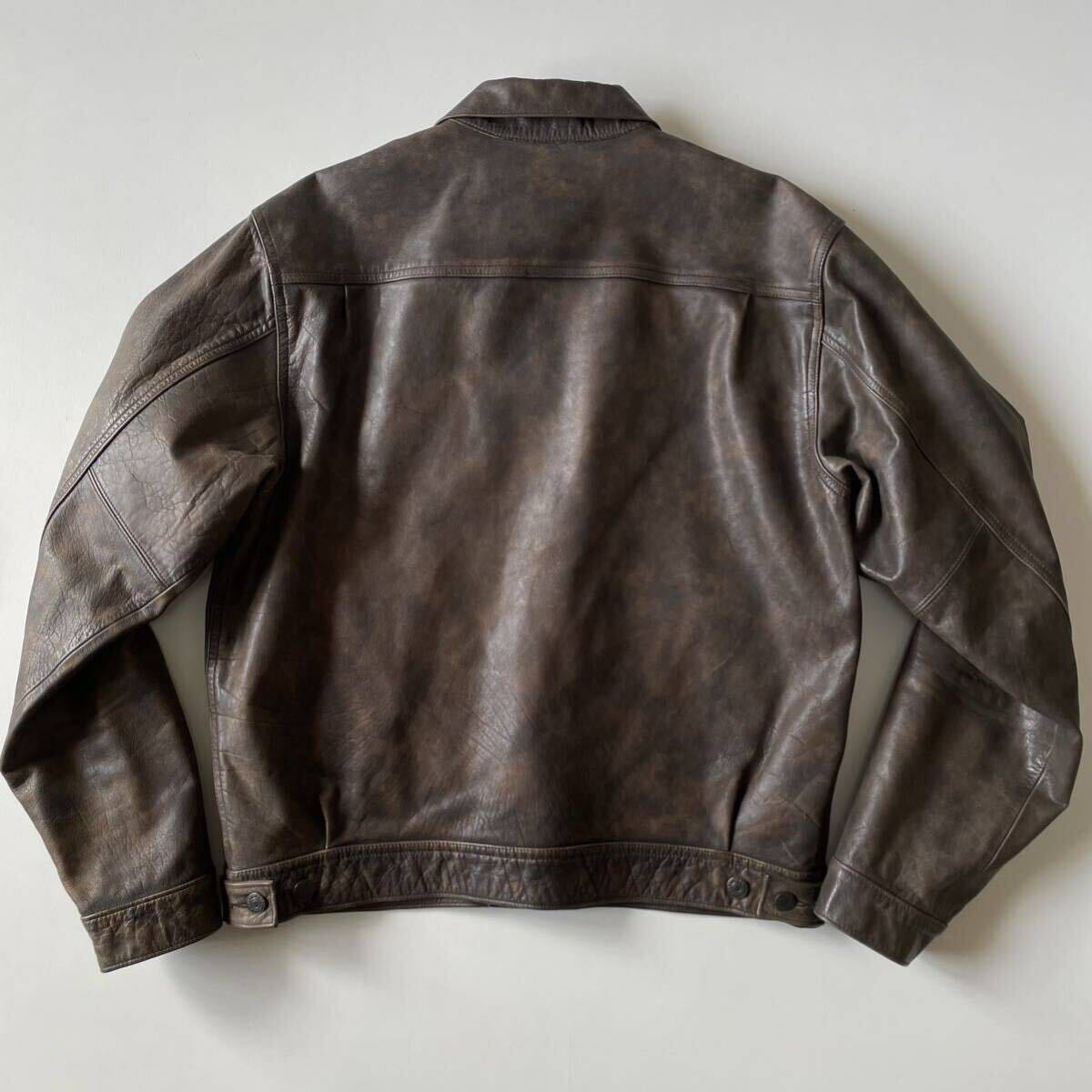 RRL “Leather Trucker Jacket” M レザー デニム トラッカー RRL “Leather Trucker Jacket” M レザー デニム トラッカー