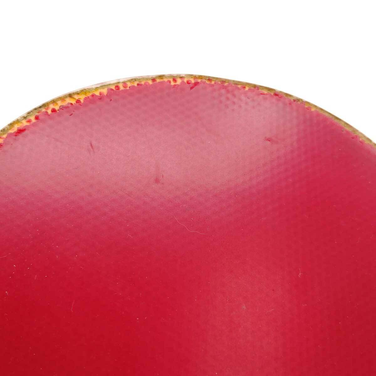 【中古】バタフライ DEFENCE ディフェンス 4 FL 卓球ラケット ラバー スレイバーEL 赤 ラウンデル 黒 ケース付き Butterfly