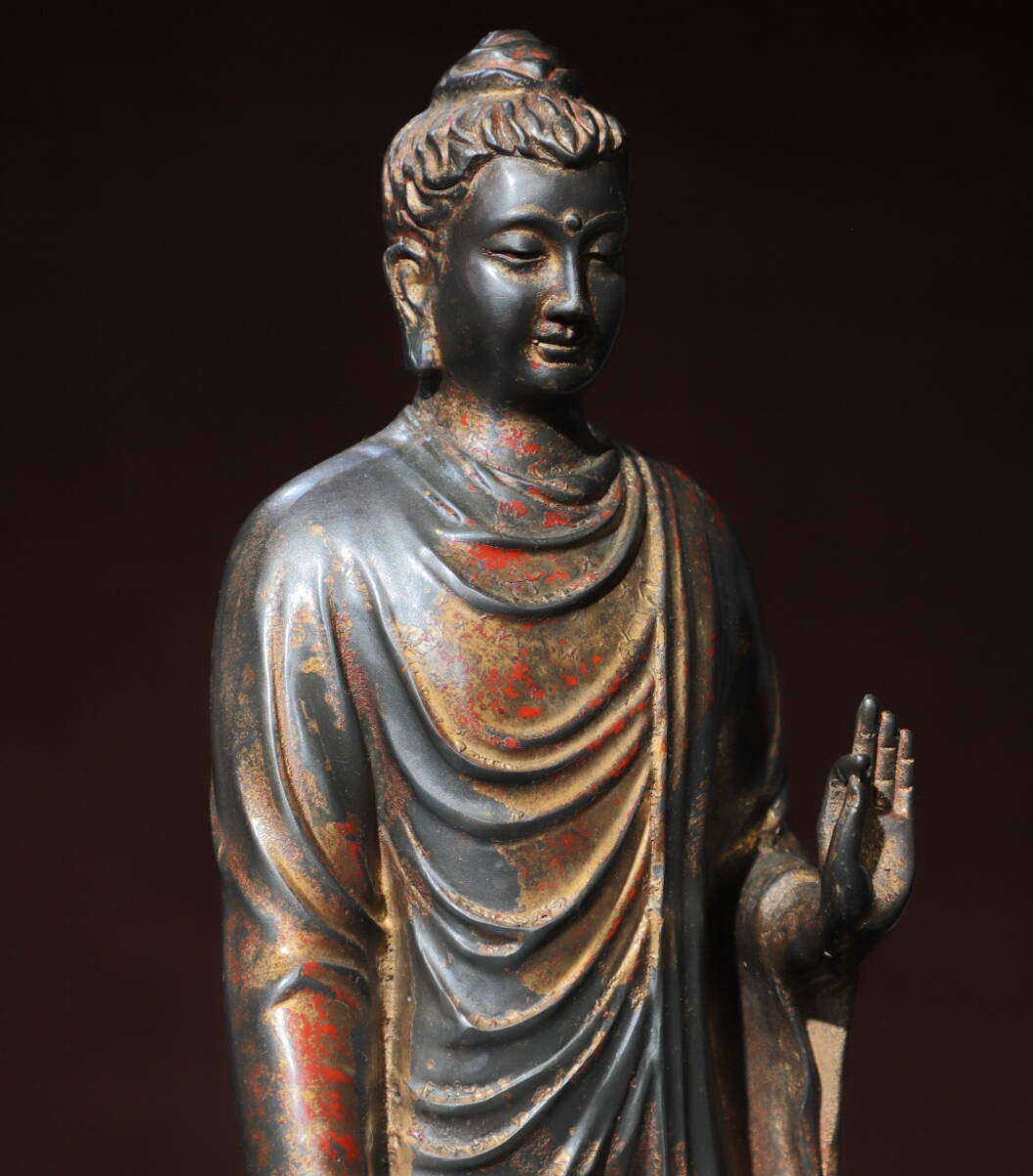 蔵友館蔵品・銅製・金鍍・彩繪・長寿仏】・希少珍品・置物・賞物 蔵友館蔵品・銅製・金鍍・彩繪・長寿仏】・希少珍品・置物・賞物