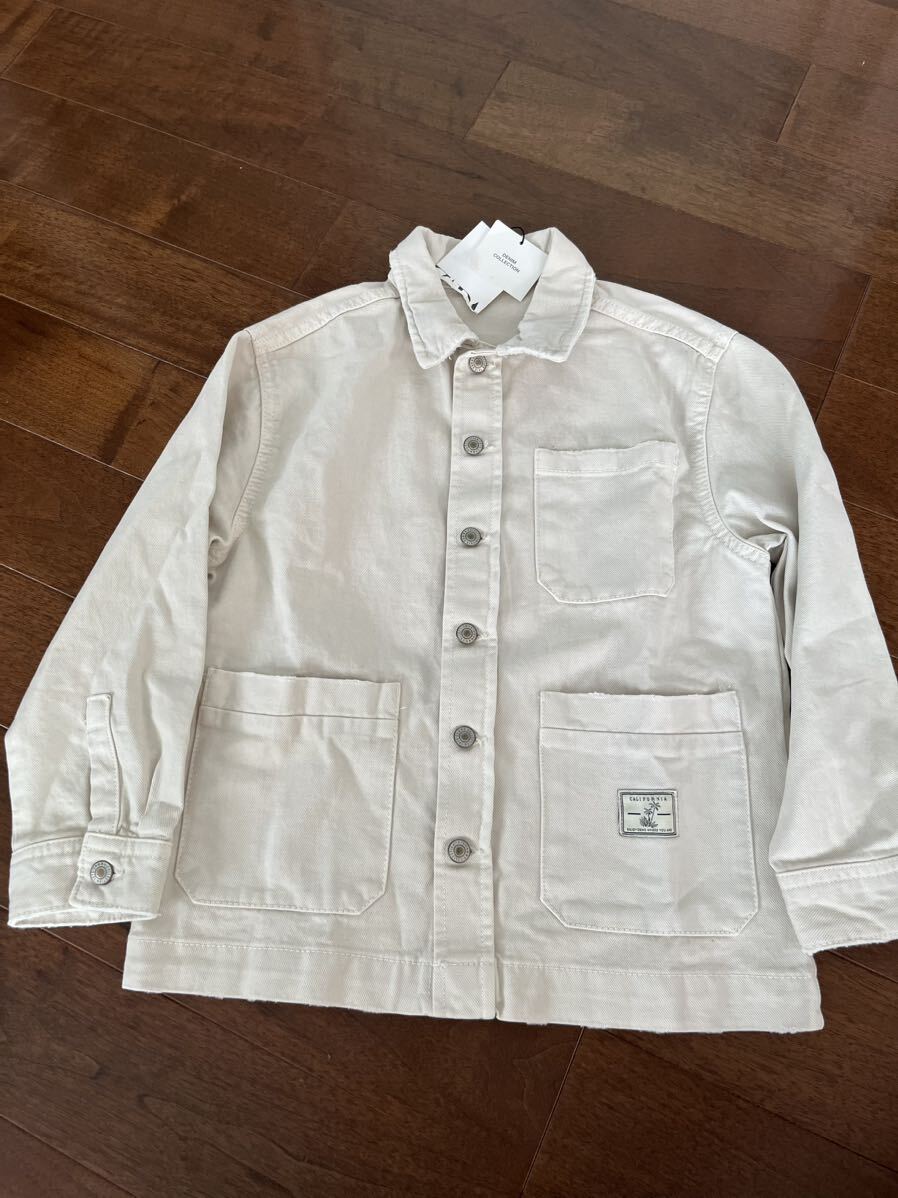 新品　ZARA ザラ　ワーカー　ホワイト　秋　ジャケット キッズ