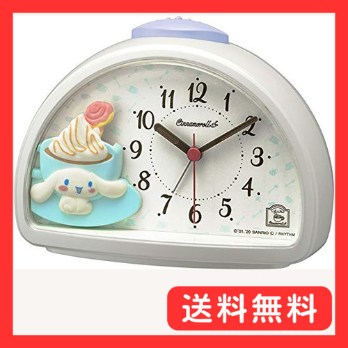 リズム(RHYTHM) 目覚まし時(shí)計(jì) シナモロール 電子音アラーム 白 4SE563MB03