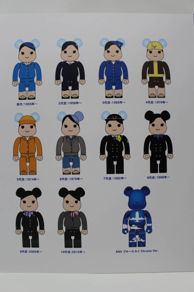 BE@RBRICK for 全日空 ANA70周年記念 歴代CA制服コレクション BE@RBRICK for 全日空 ANA70周年記念 歴代CA制服コレクション