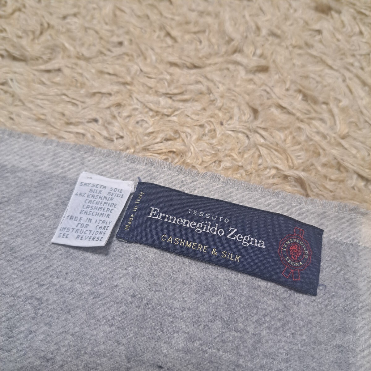  beautiful goods finest quality. .. feeling Ermenegildo Zegna L me screw rudo muffler stole cashmere silk 