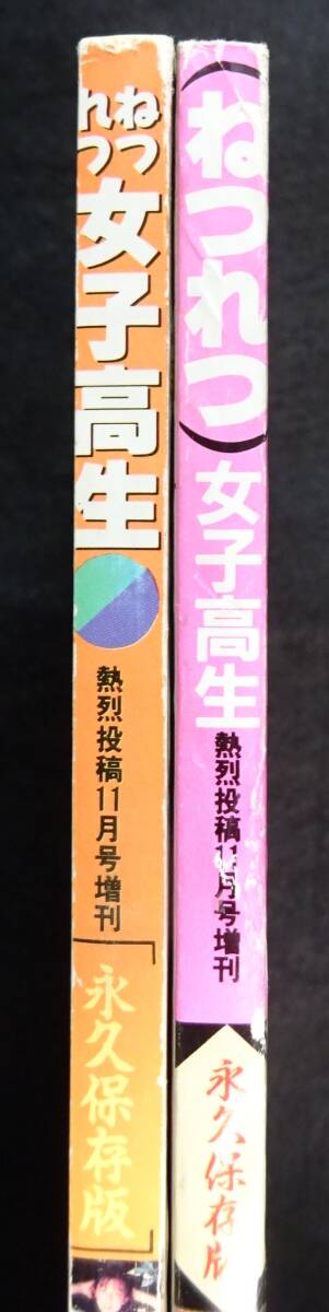 6475/【2冊セット】 ねつれつ女子高生熱烈投稿増刊1990年秋の号 6475/【2冊セット】 ねつれつ女子高生熱烈投稿増刊1990年秋の号