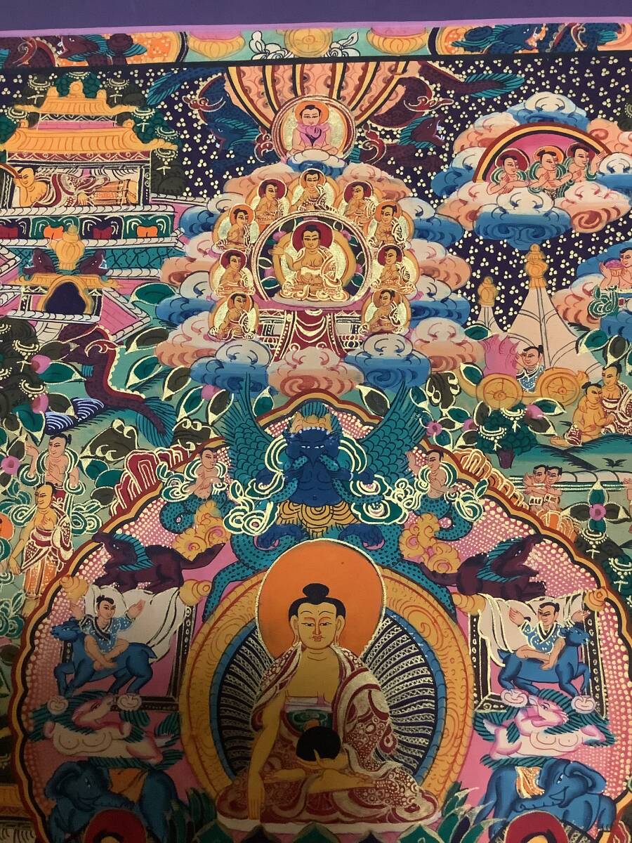 仏画 曼荼羅 タンカ 極細密画 チベット密教 西蔵密教 密教 絹本 仏画 曼荼羅 タンカ 極細密画 チベット密教 西蔵密教 密教 絹本
