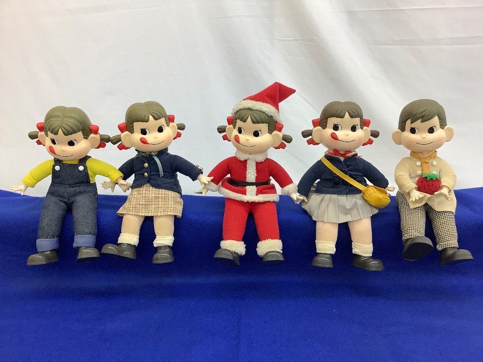 不二家 ペコちゃん人形/ポコちゃん/おすわりペコちゃん/サンタ 他 5点まとめ 中古品　ACB