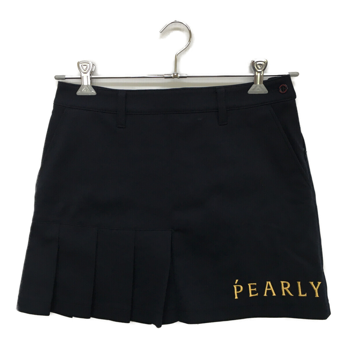 coco 中古 パーリーゲイツ PEARLY GATES レディース スカート 1(M) 紺 ネイビー プリーツ レターパックプラス発送可 90393