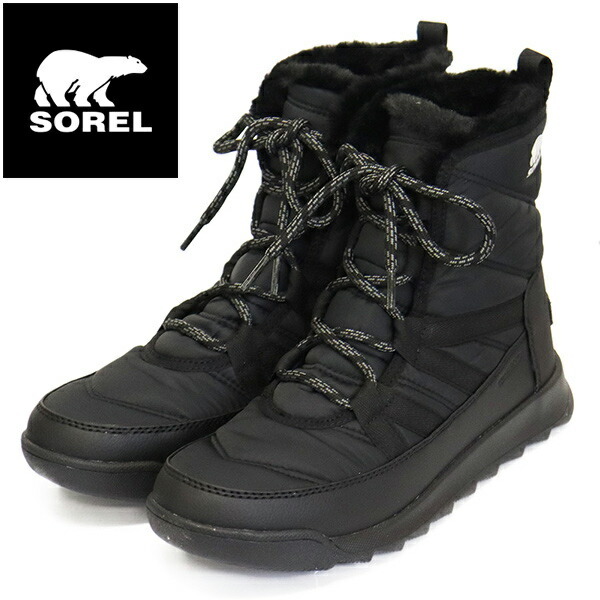 SOREL (ソレル) WMS NL5162 ウィットニー2プラス レース ウォータープルーフ レディースブーツ 010BLACK SRL130 US6.5-約23.5cm