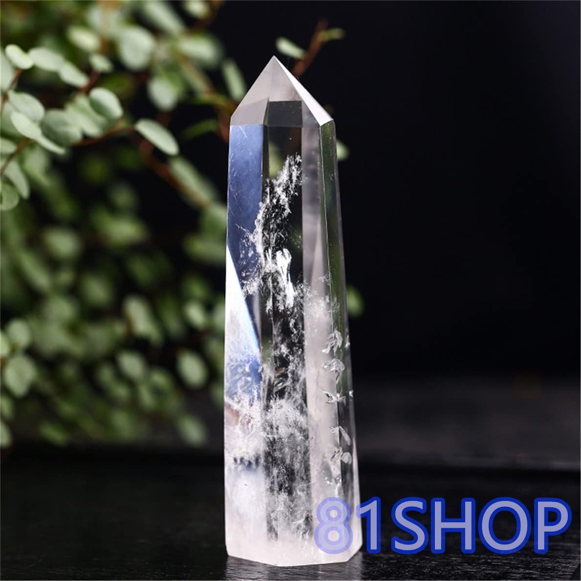 「81SHOP」 水晶柱 白水晶の柱 六角柱 水晶の柱 クリスタル 開運(yùn)浄化 インテリア パワーストーン 開運(yùn)グッズ 8-9cm 1本セット