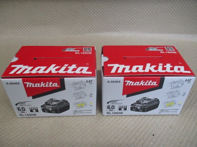 新品未使用品　マキタ　バッテリー　BL1860B　2個　18V6.0Ah　（Z-96）