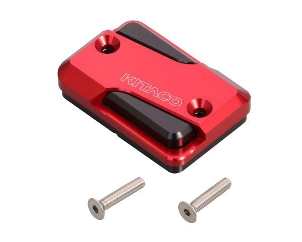 CBR250RR(MC51)用 アルミマスターシリンダーキャップ(タイプ5/ブラック×レッド)｜キタコ_画像1