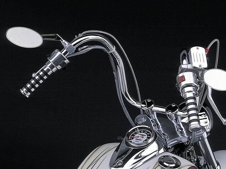 エリミネーター250V(98-07/VN250A)用 アルミグリップ(タイプ2/メッキ)|ハリケーン_画像2