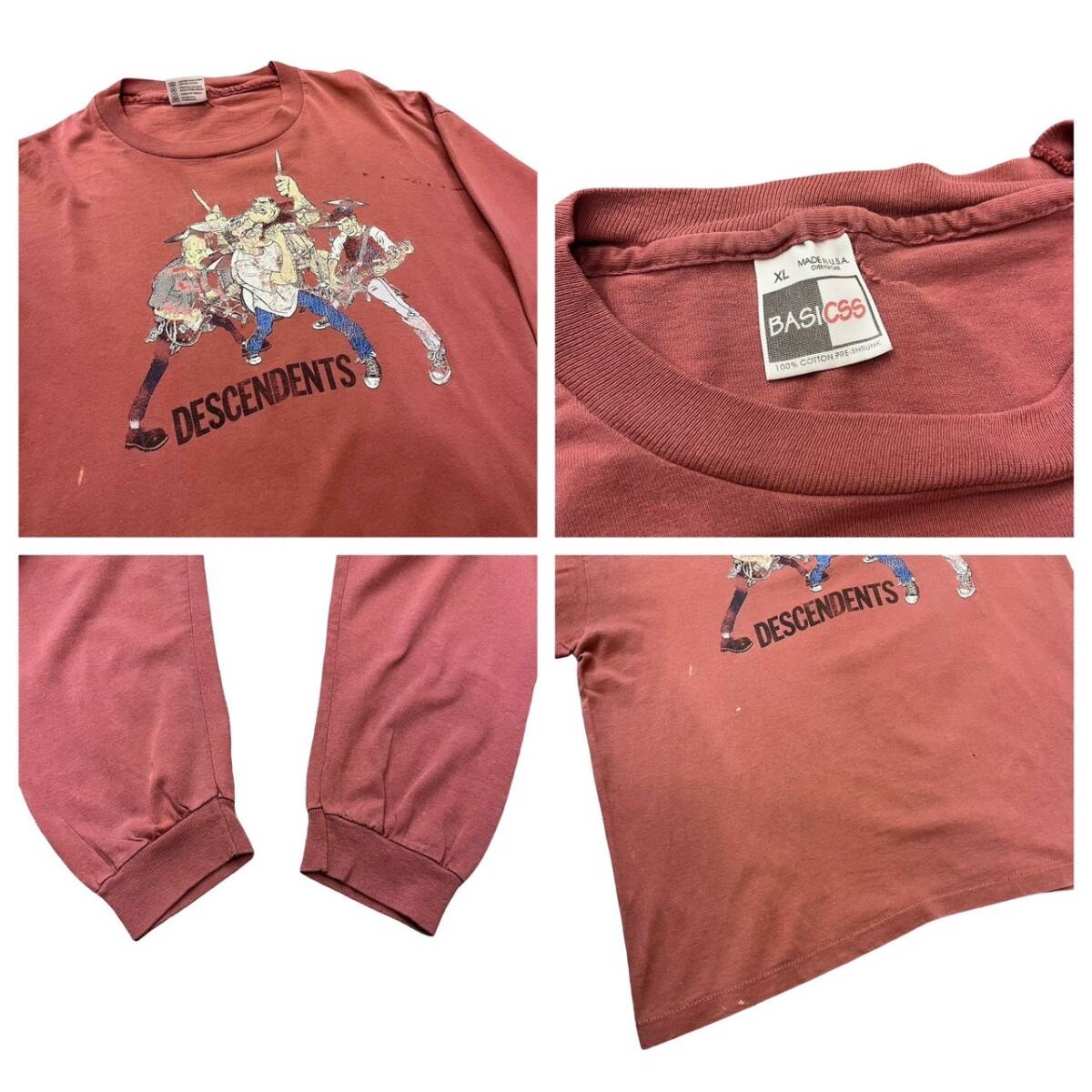 90s ビンテージ Descendents バンド ロングスリーブ Tシャツ XL 90s ビンテージ Descendents バンド ロングスリーブ Tシャツ XL