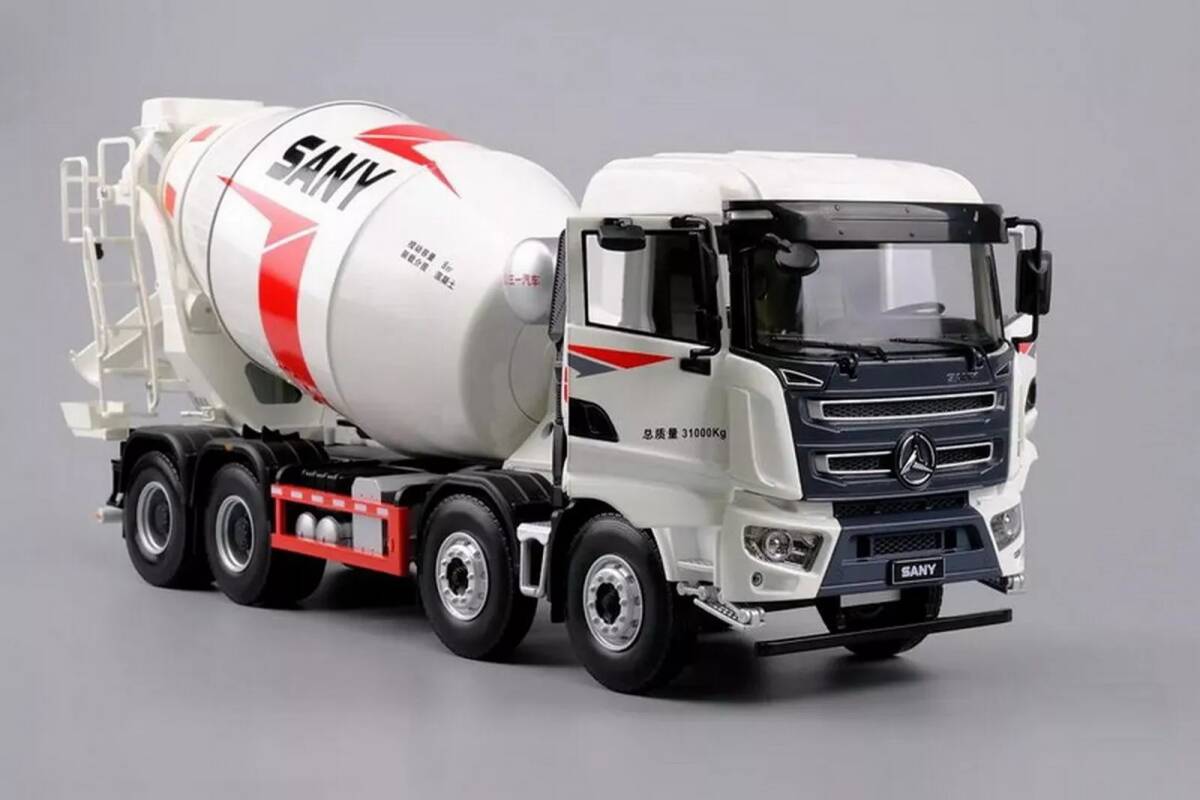 送料無料★1/24 Scale SANY Concrete Mixer Truck 4-axle