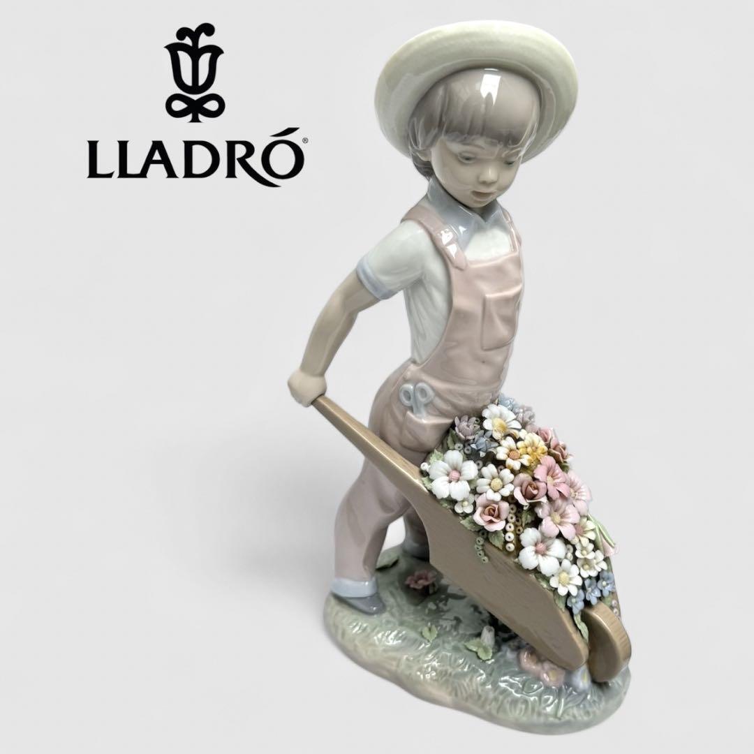希少 LLADRO リヤドロ 1283 花車 フィギュリン 陶器人形 置物 希少 LLADRO リヤドロ 1283 花車 フィギュリン 陶器人形 置物