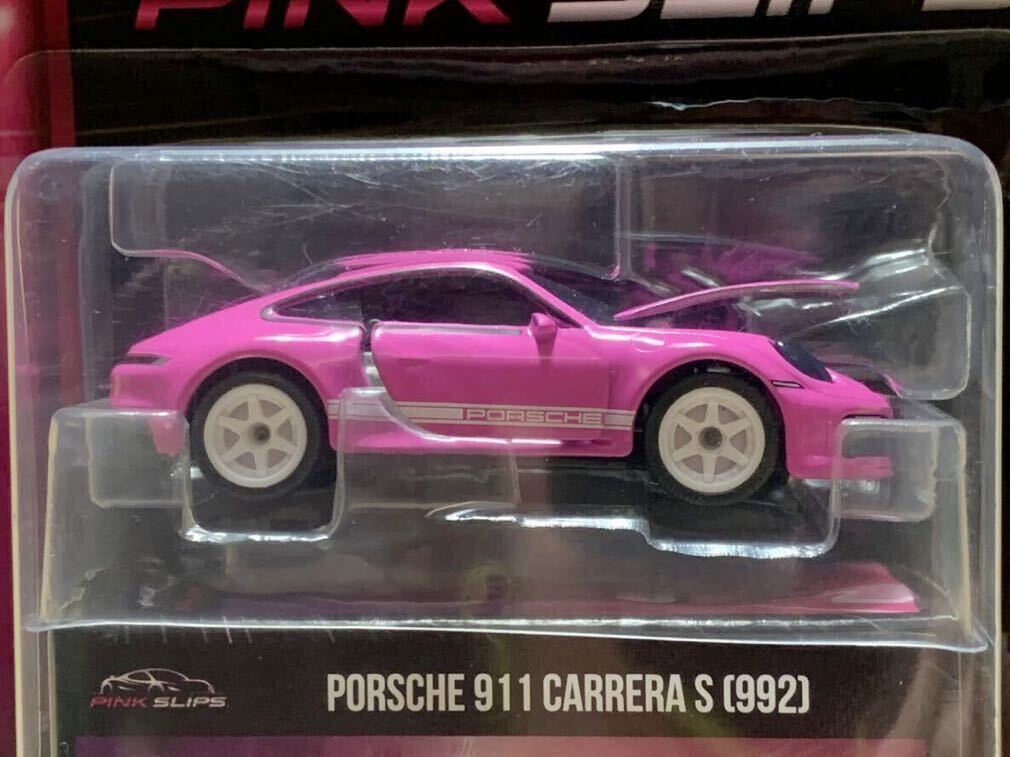 [ Don *ki сигнал te ограничение / новый товар : нераспечатанный ]JADA Toys 1/64 PINK SLIPS Porsche 911 Carrera S (992) [ розовый / белый ]