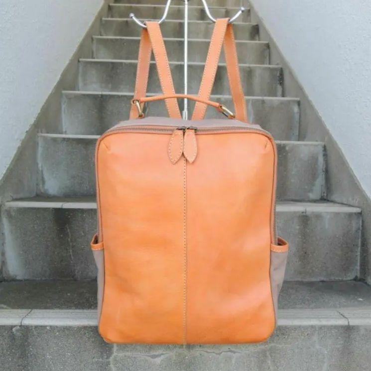 新品 送料込☆通常17800円☆大きめ A4ラクラク 牛革 リュック 男性にも! Yahoo!オークション - 新品 送料込 通常17800円 大きめ A4