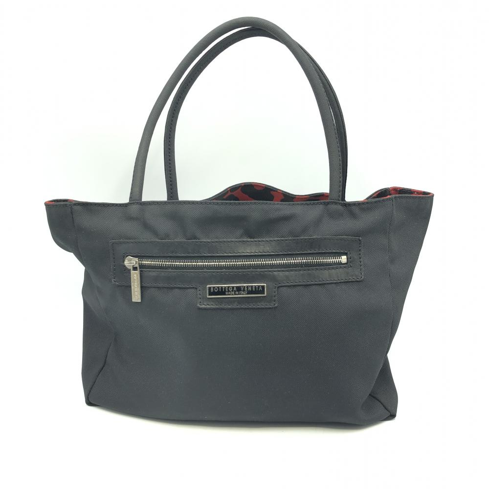 【中古】Bottega Veneta Small Rare Black Water Resistant Hand Bag　ボッテガヴェネタ[240017654046]