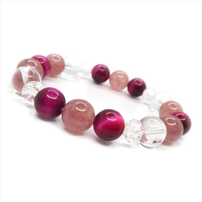  natural stone Power Stone bracele strawberry quartz pink Tiger I crystal lady's accessory DB0046