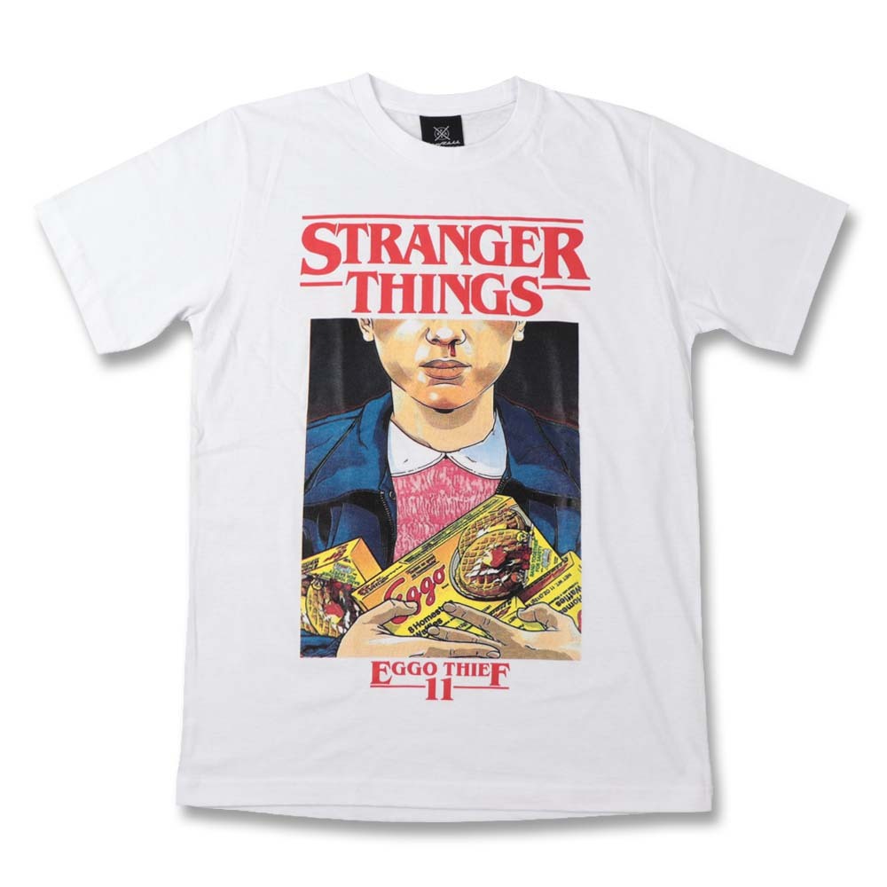 kr2●新品 白 XLサイズ●ストレンジャーシングス STRANGER THINGS 半袖Tシャツ//バンドTシャツ ロックTシャツ 未知の世界 SF ホラー 11