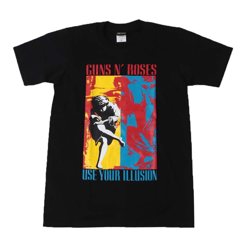 ag1●新品 黒 XLサイズ●ガンズアンドローゼズ(ガンズ) GUNS N’ ROSES 半袖Tシャツ//バンドTシャツ ロックTシャツ パンク
