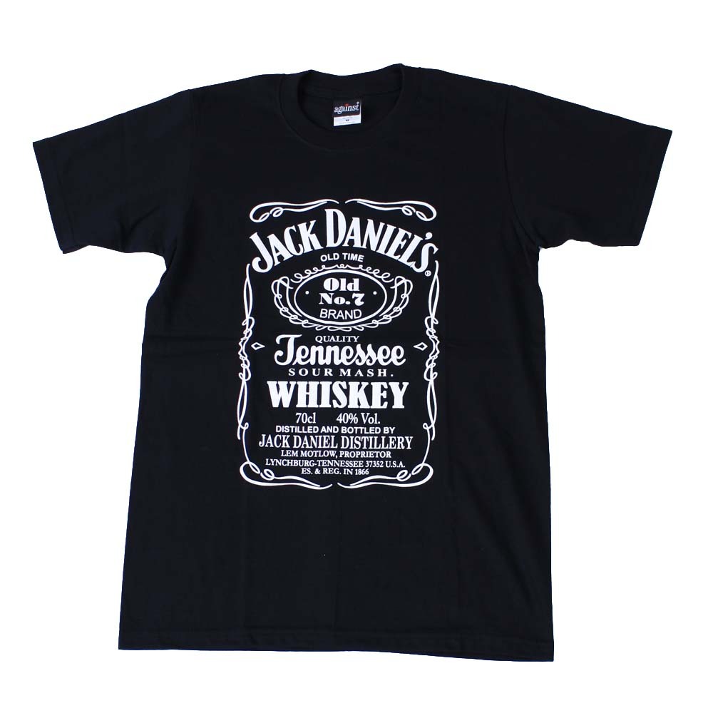 ag2●新品 黒 XLサイズ●ジャックダニエル JACK DANIEL'S 半袖Tシャツ//バンドTシャツ ロックTシャツ お酒 ウイスキー